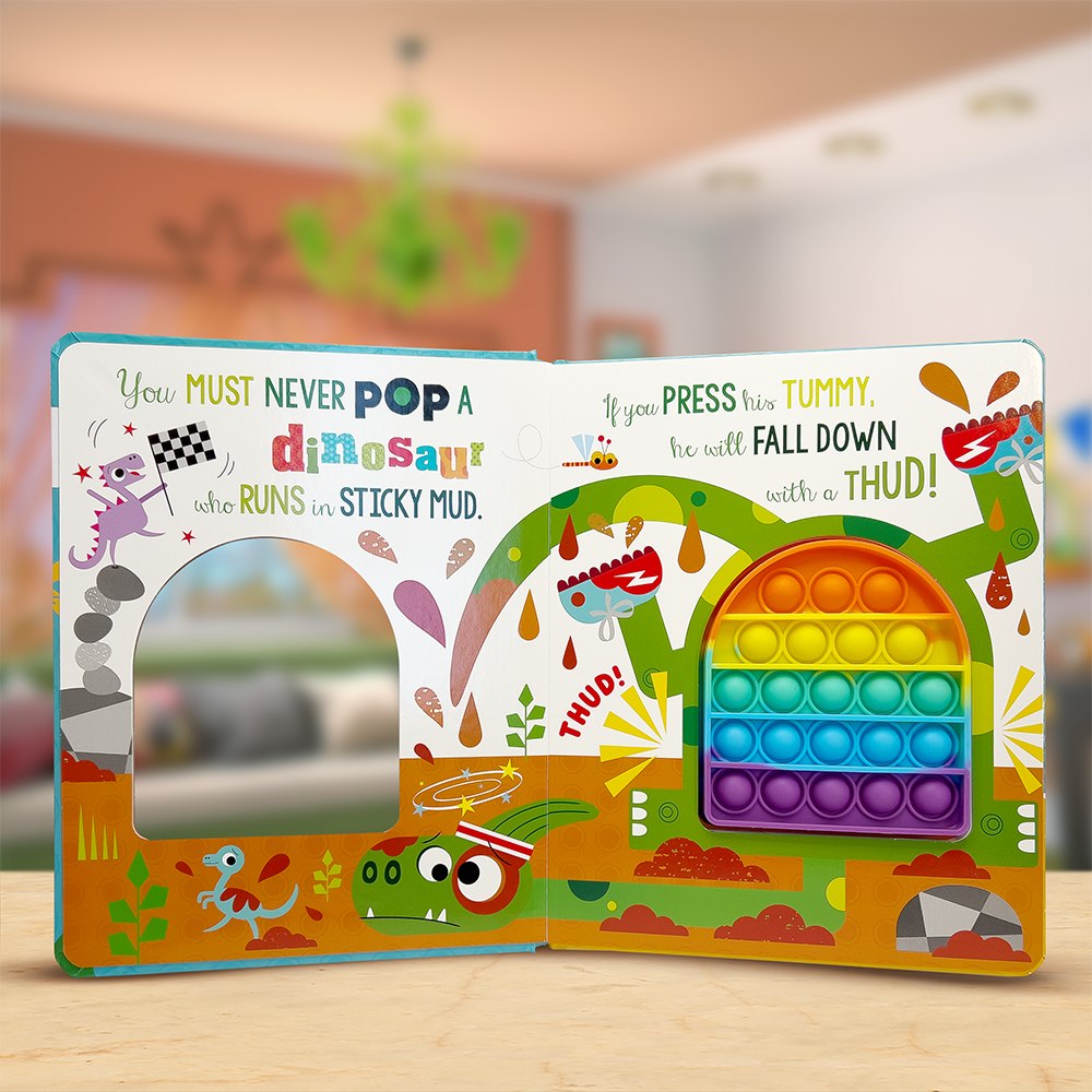Product image 4 of Never Pop a Dinosaur!, a board book for ages 0+, by Make Believe Ideas.