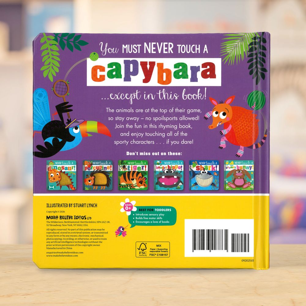 Product image 6 of Never Touch a Capybara!, a board book for ages 0+, by Make Believe Ideas.