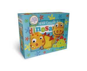 Product image 1 of Never Touch a Dinosaur! Book and Plush, a box set for ages 0+, by Make Believe Ideas.