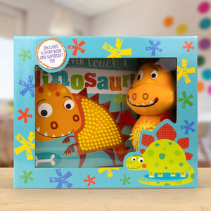 Product image 2 of Never Touch a Dinosaur! Book and Plush, a box set for ages 0+, by Make Believe Ideas.