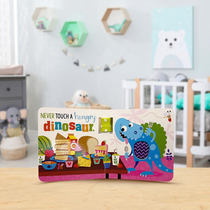 Product image 4 of Never Touch a Dinosaur! Buggy Book, a board book for ages 0+, by Make Believe Ideas.