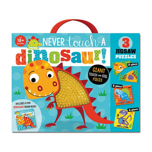 Product image 1 of Never Touch a Dinosaur Jigsaw, a game for ages 18 months+, by Make Believe Ideas.