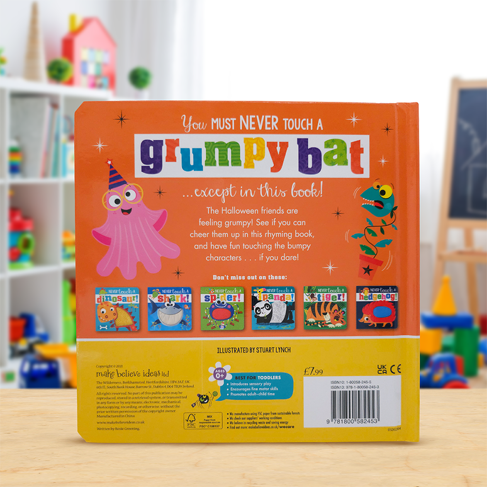 Product image 5 of Never Touch a Grumpy Bat!, a board book for ages 0+, by Make Believe Ideas.