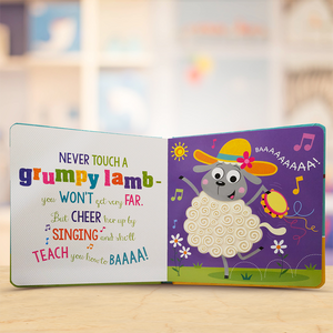 Product image 3 of Never Touch a Grumpy Bunny!, a board book for ages 0+, by Make Believe Ideas.