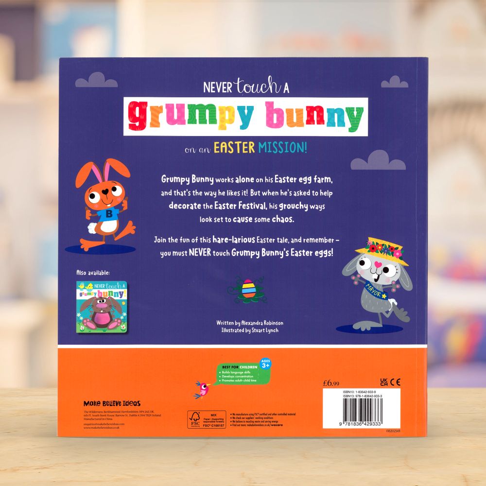 Product image 6 of Never Touch a Grumpy Bunny . . . on an Easter Mission!, a picture book for ages 3+, by Make Believe Ideas.