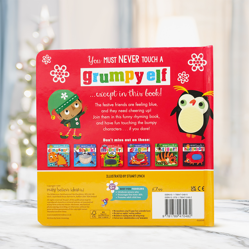Product image 5 of Never Touch a Grumpy Elf!, a board book for ages 0+, by Make Believe Ideas.