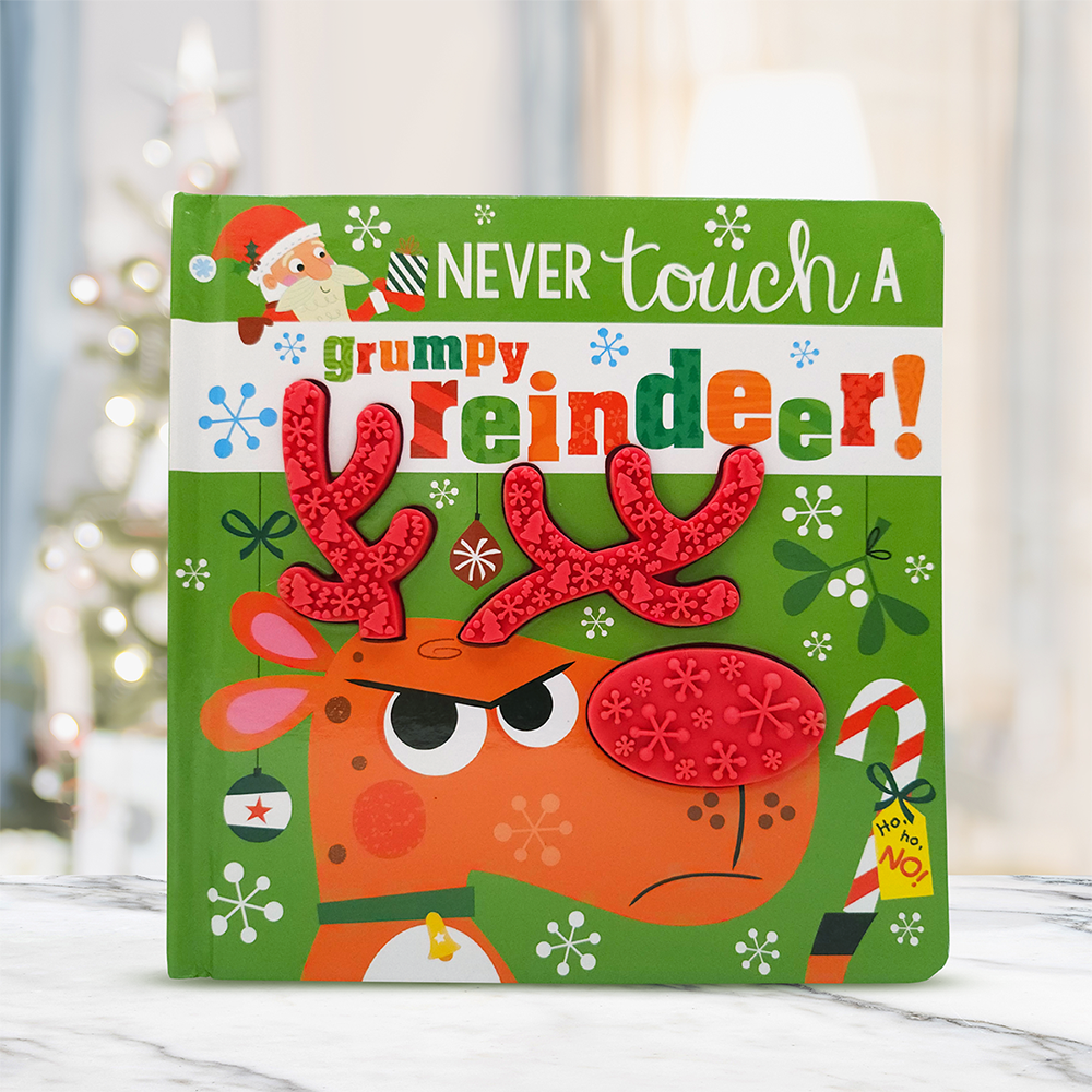 Product image 2 of Never Touch a Grumpy Reindeer!, a board book for ages 0+, by Make Believe Ideas.