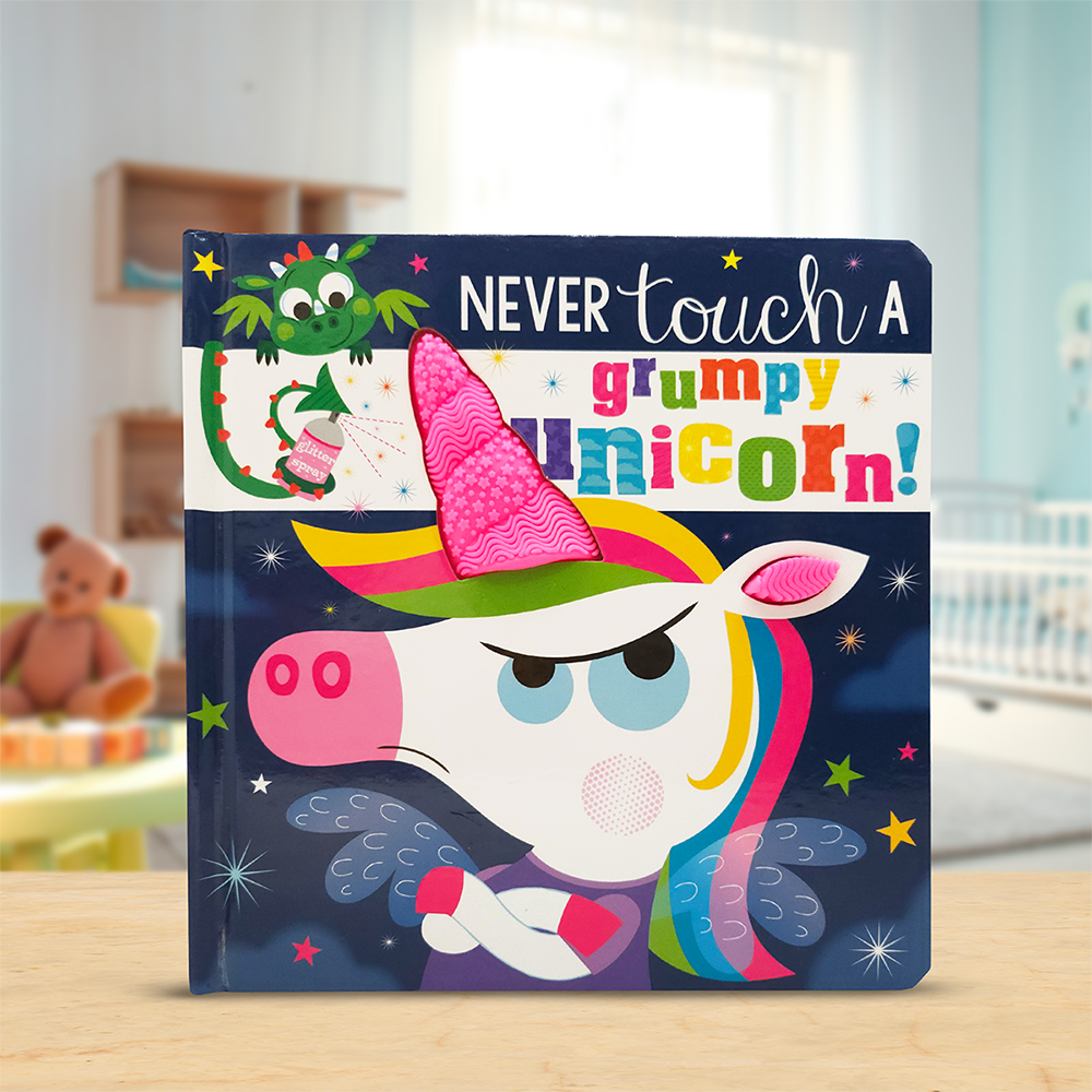 Product image 2 of Never Touch a Grumpy Unicorn!, a board book for ages 0+, by Make Believe Ideas.
