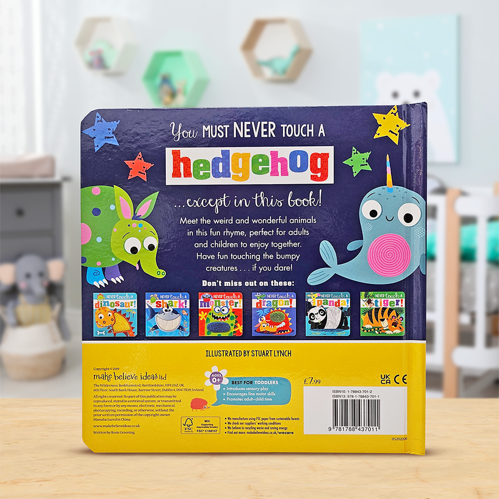 Product image 5 of Never Touch a Hedgehog!, a board book for ages 0+, by Make Believe Ideas.