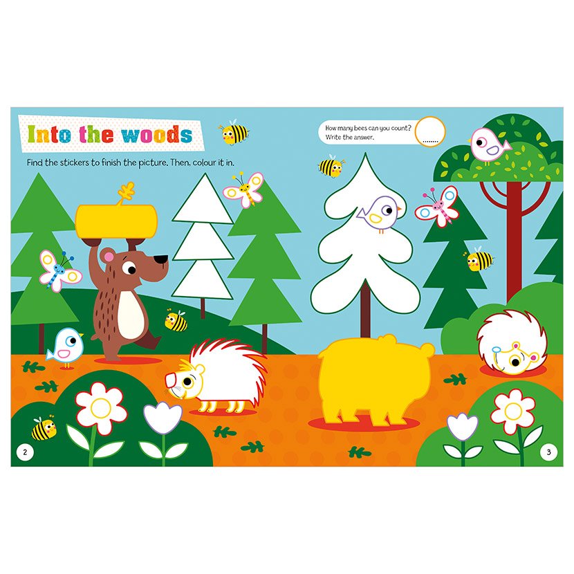 Product image 2 of Never Touch a Hedgehog Sticker Activity Book, a sticker activity book for ages 3+, by Make Believe Ideas.