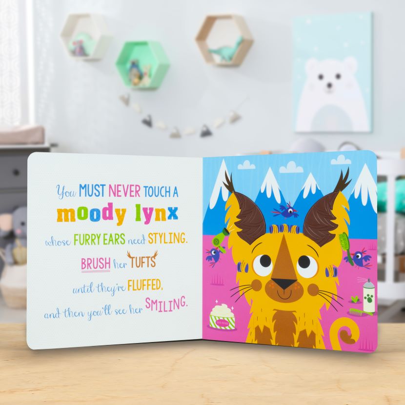 Product image 5 of Never Touch a Moody Moose!, a board book for ages 0+, by Make Believe Ideas.