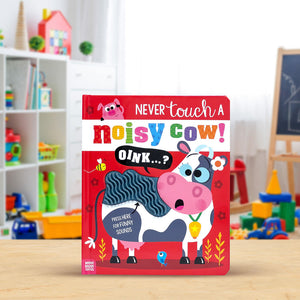 Product image 2 of Never Touch a Noisy Cow!, a board book for ages 0+, by Make Believe Ideas.