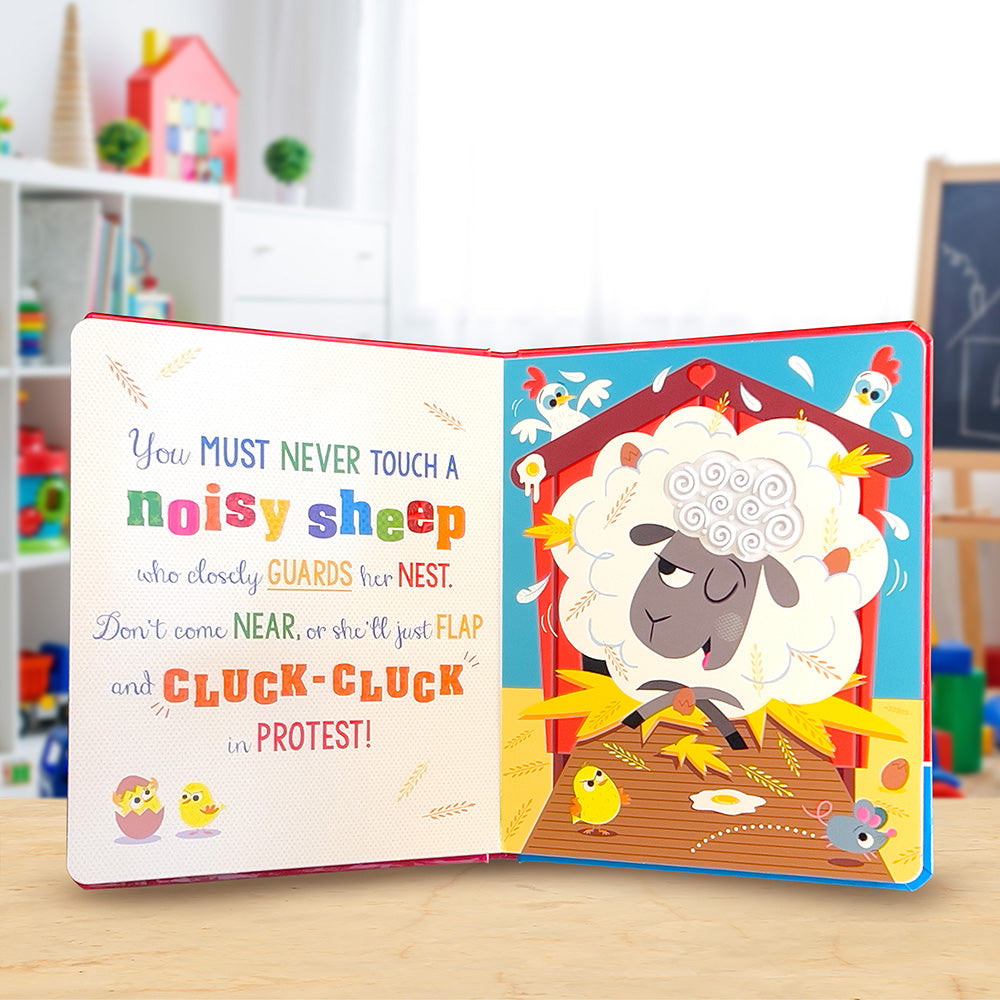 Product image 5 of Never Touch a Noisy Cow!, a board book for ages 0+, by Make Believe Ideas.