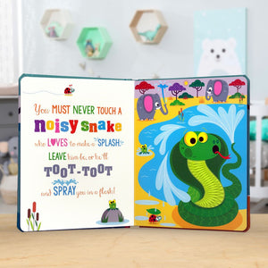 Product image 5 of Never Touch a Noisy Monkey!, a board book for ages 0+, by Make Believe Ideas.