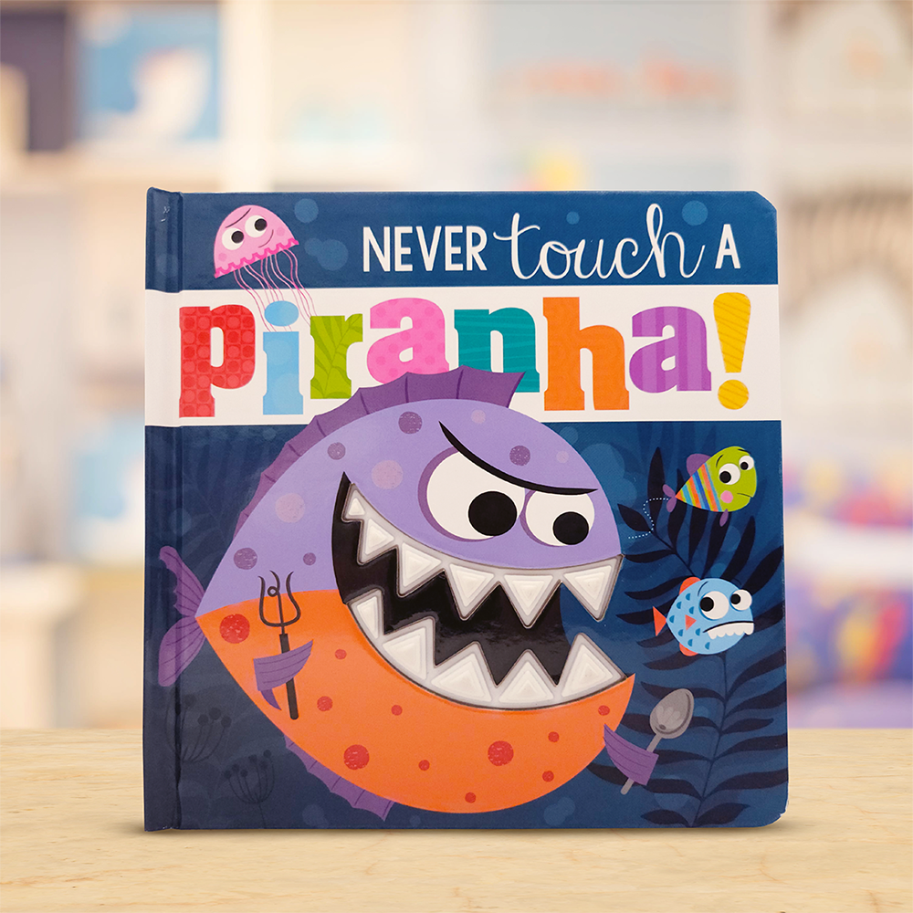Product image 2 of Never Touch a Piranha!, a board book for ages 0+, by Make Believe Ideas.