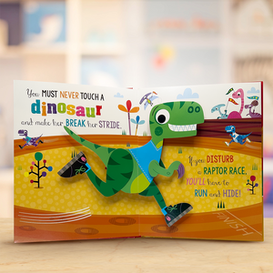 Product image 3 of Never Touch a Pop-up Dinosaur!, a picture book for ages 3+, by Make Believe Ideas.