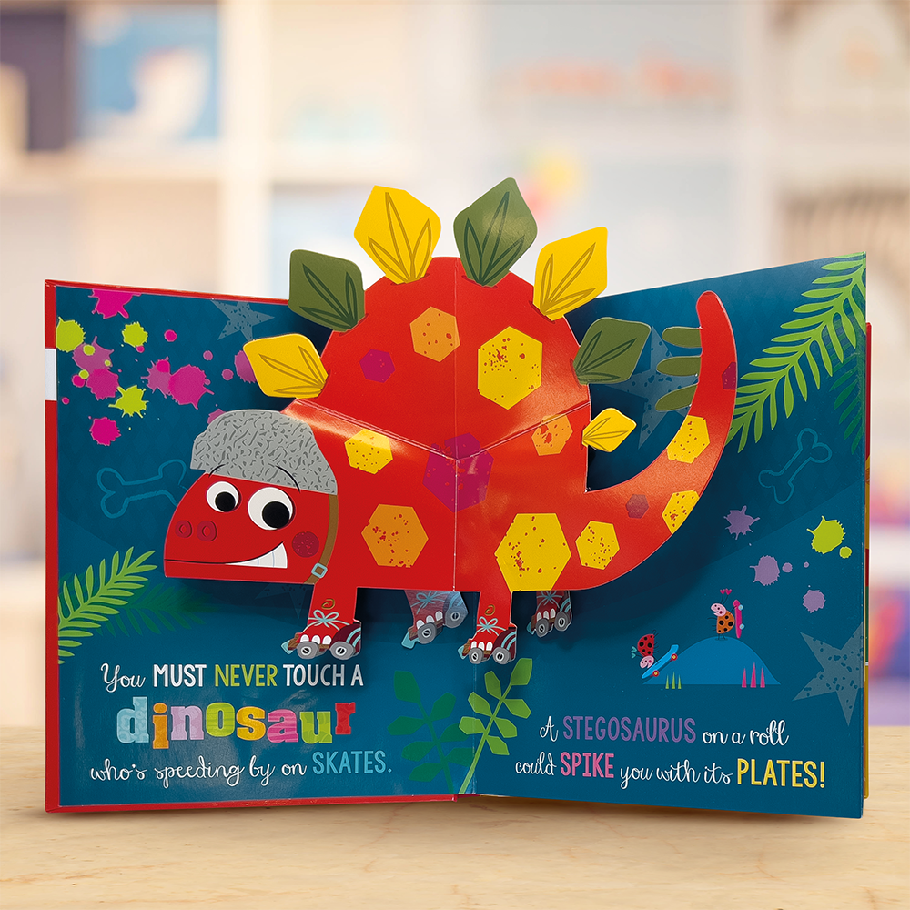 Product image 4 of Never Touch a Pop-up Dinosaur!, a picture book for ages 3+, by Make Believe Ideas.