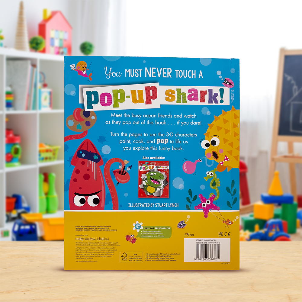 Product image 5 of Never Touch a Pop-up Shark!, a picture book for ages 3+, by Make Believe Ideas.