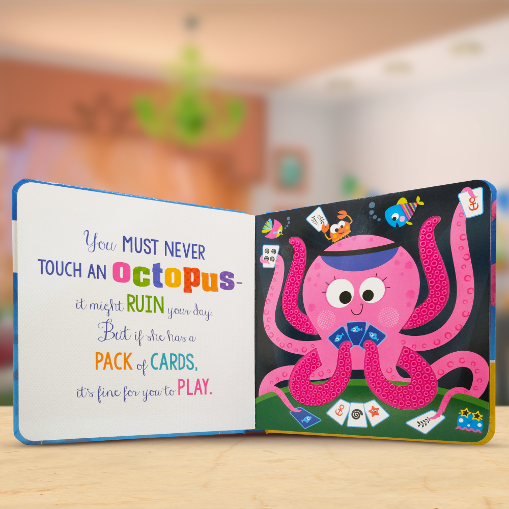 Product image 3 of Never Touch a Shark!, a board book for ages 0+, by Make Believe Ideas.