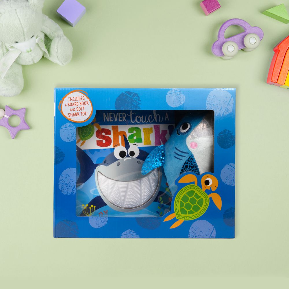 Product image 2 of Never Touch a Shark! Book and Plush Set, a box set for ages 0+, by Make Believe Ideas.