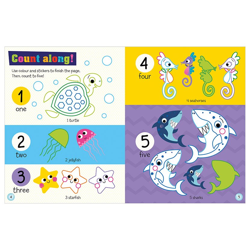 Product image 3 of Never Touch a Shark! Sticker Activity Book, a sticker activity book for ages 3+, by Make Believe Ideas.