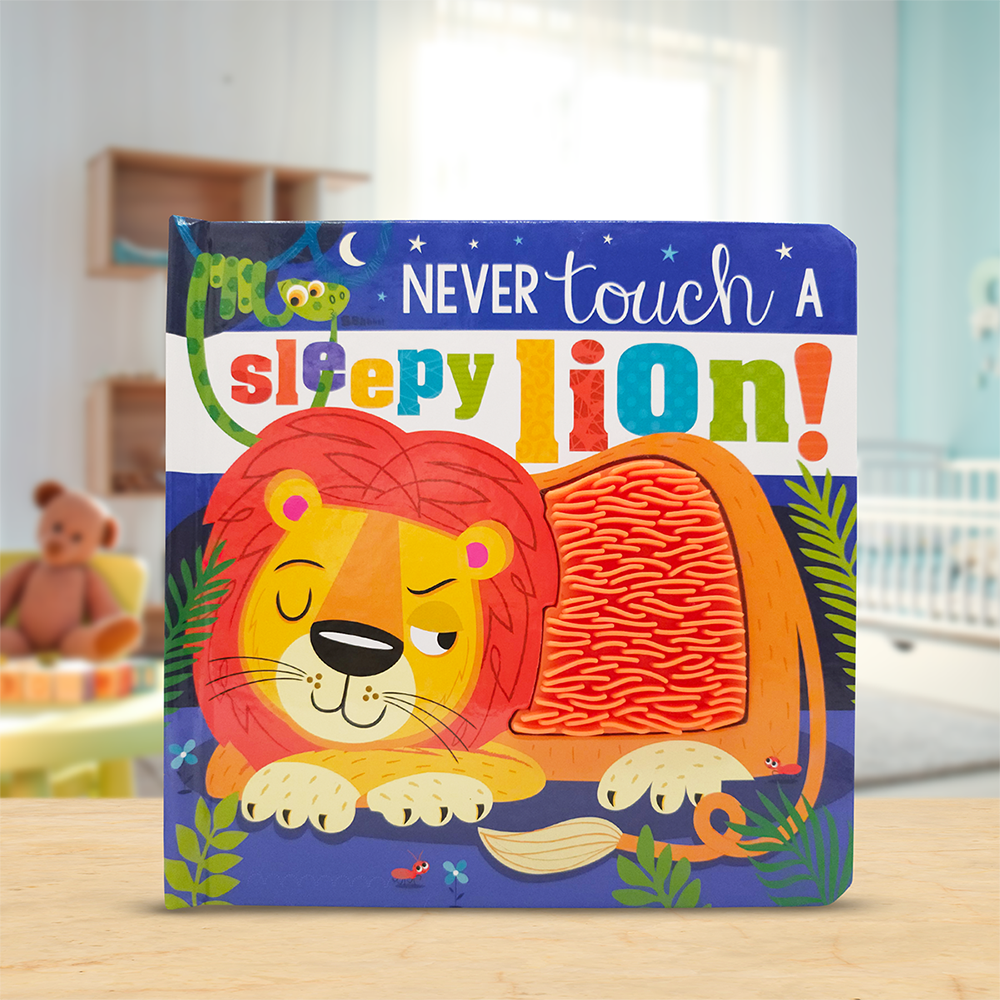 Product image 2 of Never Touch a Sleepy Lion!, a board book for ages 0+, by Make Believe Ideas.
