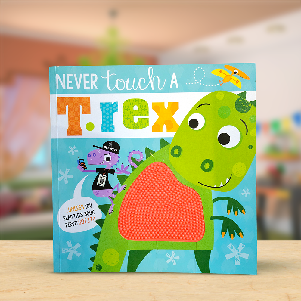 Product image 2 of Never Touch a T. rex!, a picture book for ages 3+, by Make Believe Ideas.