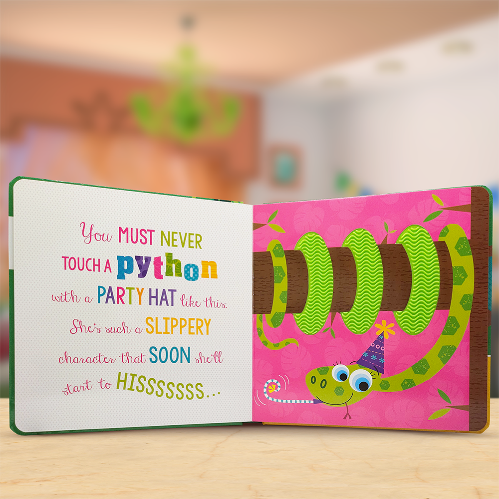 Product image 3 of Never Touch a Tiger!, a board book for ages 0+, by Make Believe Ideas.