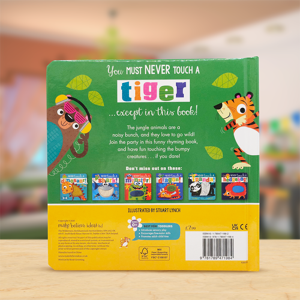 Product image 5 of Never Touch a Tiger!, a board book for ages 0+, by Make Believe Ideas.