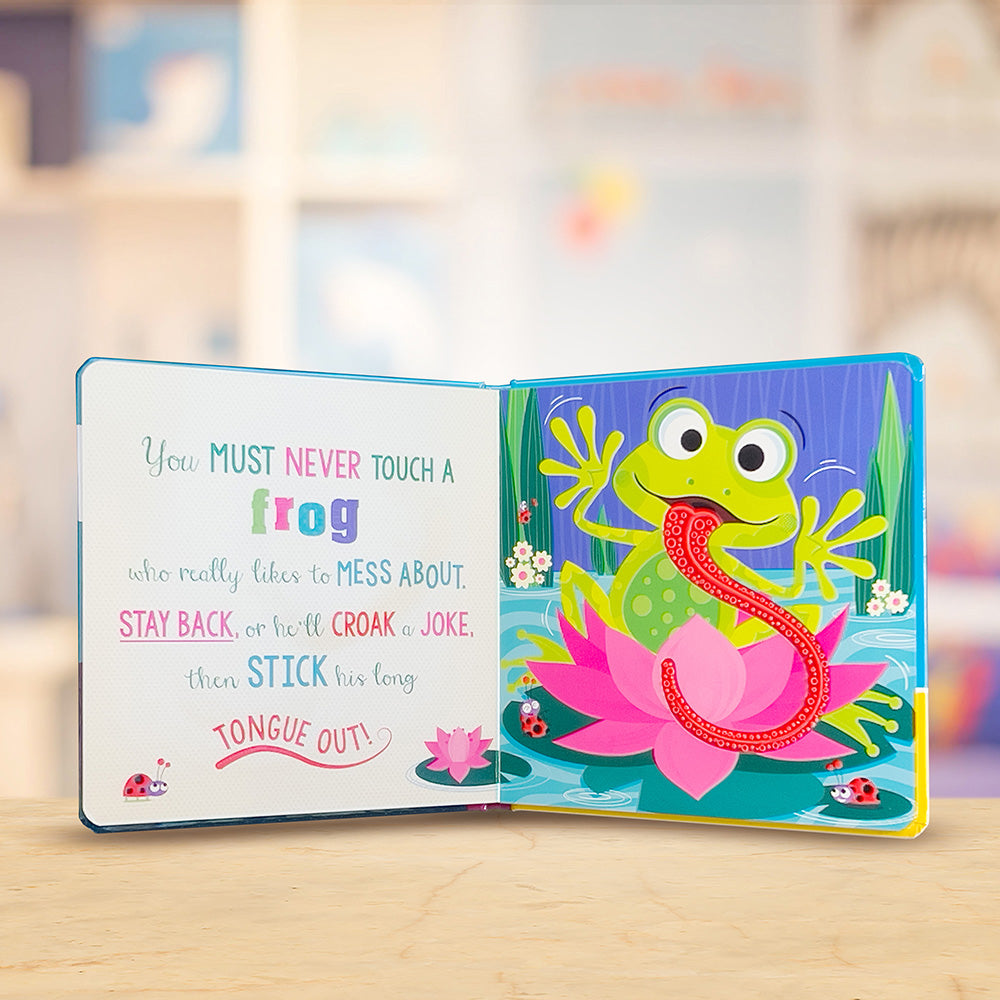 Product image 5 of Never Touch an Axolotl!, a board book for ages 0+, by Make Believe Ideas.