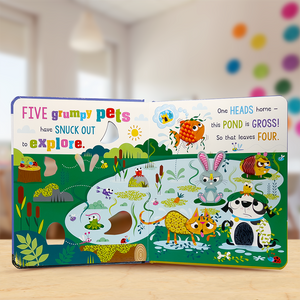 Product image 3 of Never Touch the Grumpy Pets, a board book for ages 0+, by Make Believe Ideas.