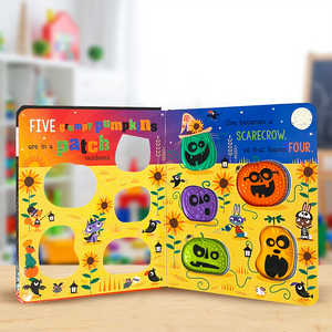 Product image 4 of Never Touch the Grumpy Pumpkins, a board book for ages 0+, by Make Believe Ideas.