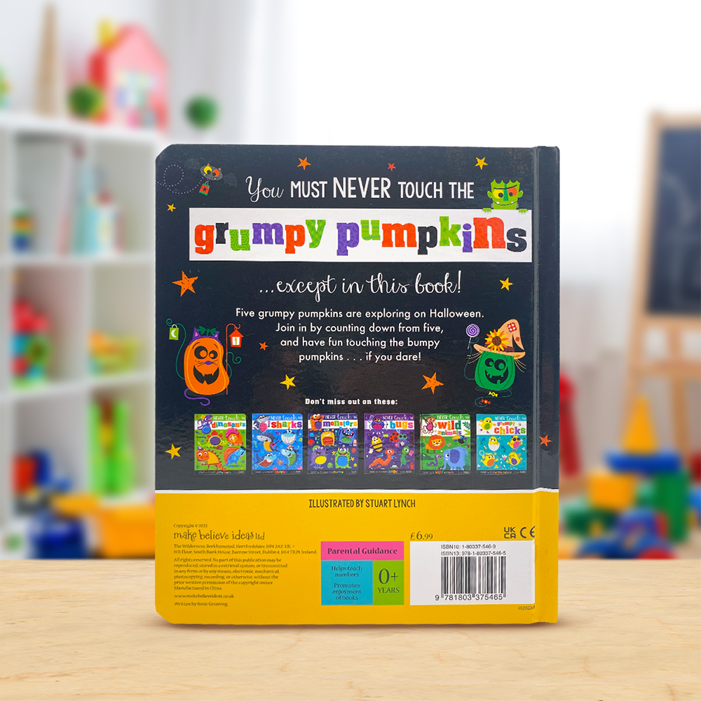 Product image 5 of Never Touch the Grumpy Pumpkins, a board book for ages 0+, by Make Believe Ideas.
