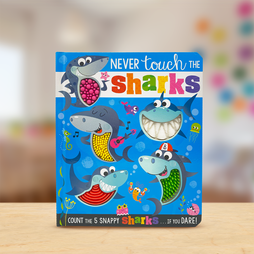 Product image 2 of Never Touch the Sharks!, a board book for ages 0+, by Make Believe Ideas.