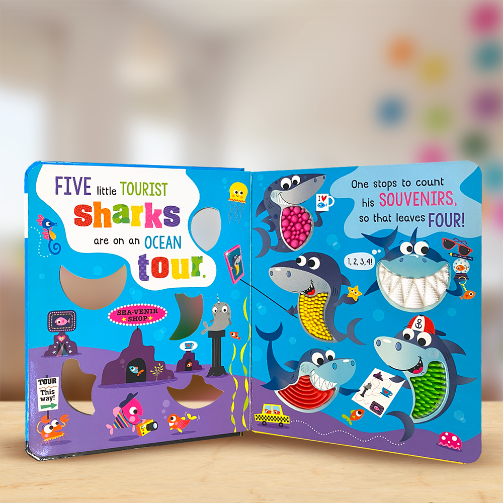 Product image 3 of Never Touch the Sharks!, a board book for ages 0+, by Make Believe Ideas.
