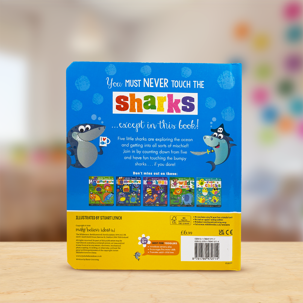 Product image 5 of Never Touch the Sharks!, a board book for ages 0+, by Make Believe Ideas.