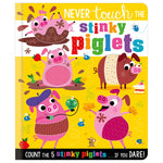 Product image 1 of Never Touch the Stinky Piglets, a board book for ages 0+, by Make Believe Ideas.