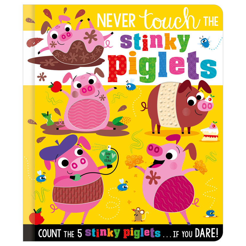 Product image 1 of Never Touch the Stinky Piglets, a board book for ages 0+, by Make Believe Ideas.