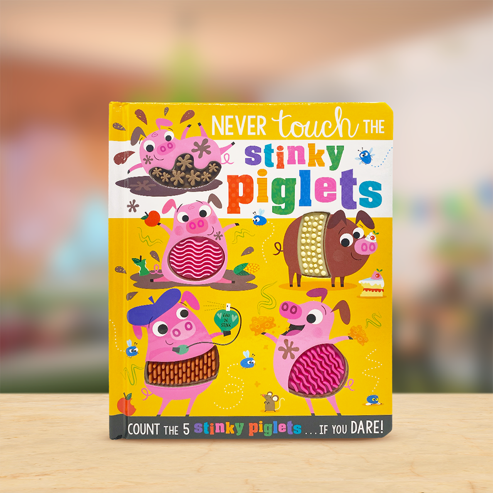 Product image 2 of Never Touch the Stinky Piglets, a board book for ages 0+, by Make Believe Ideas.