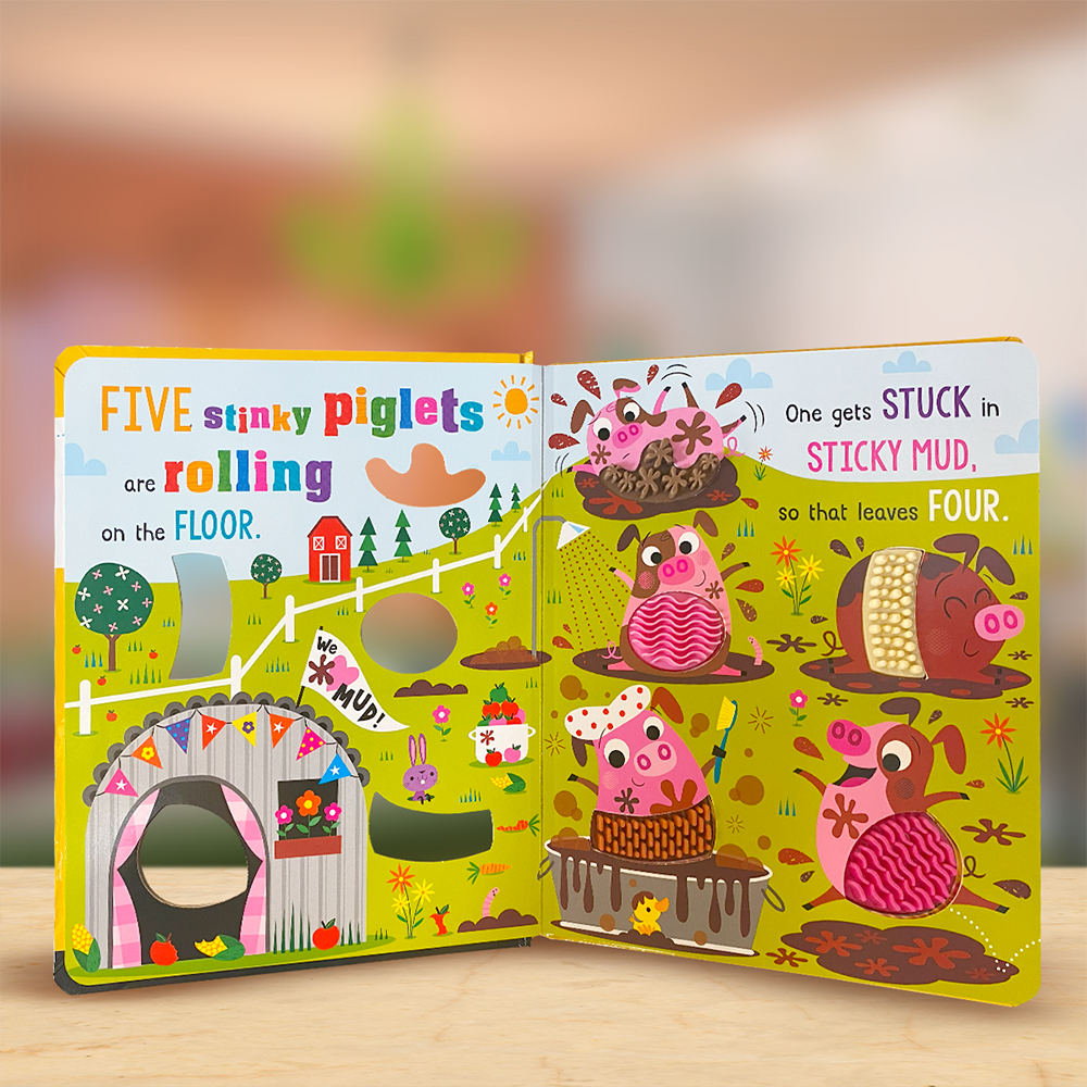 Product image 3 of Never Touch the Stinky Piglets, a board book for ages 0+, by Make Believe Ideas.