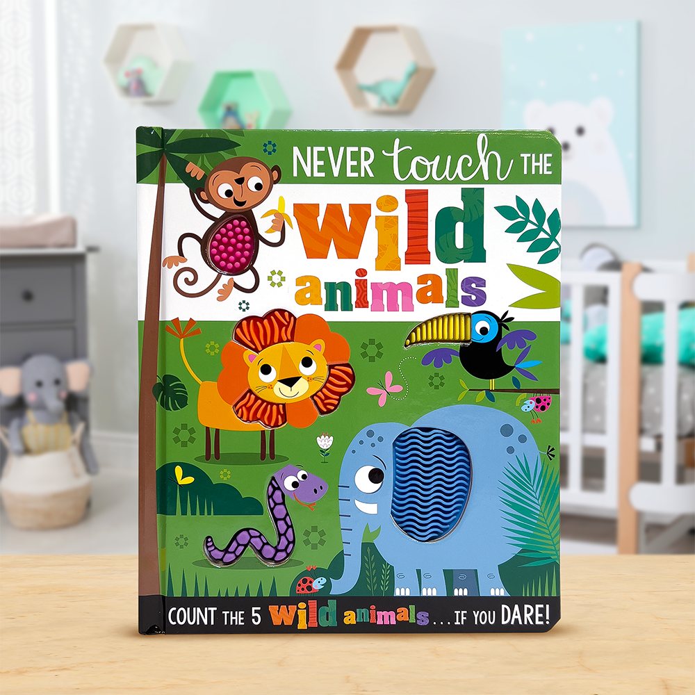 Product image 2 of Never Touch the Wild Animals, a board book for ages 0+, by Make Believe Ideas.