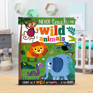 Product image 2 of Never Touch the Wild Animals, a board book for ages 0+, by Make Believe Ideas.