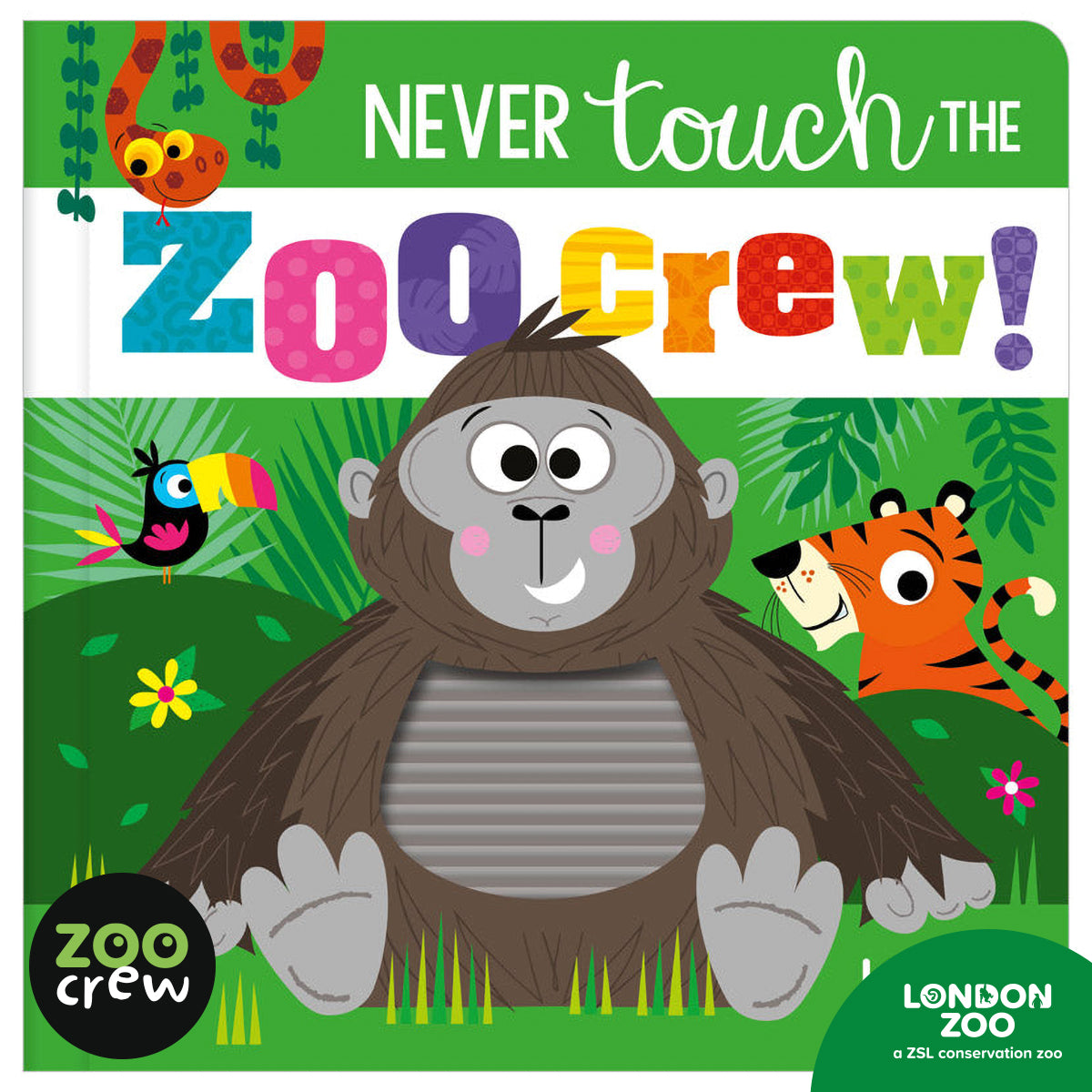 Product image 1 of Never Touch the Zoo Crew!, a board book for ages 0+, by Make Believe Ideas.