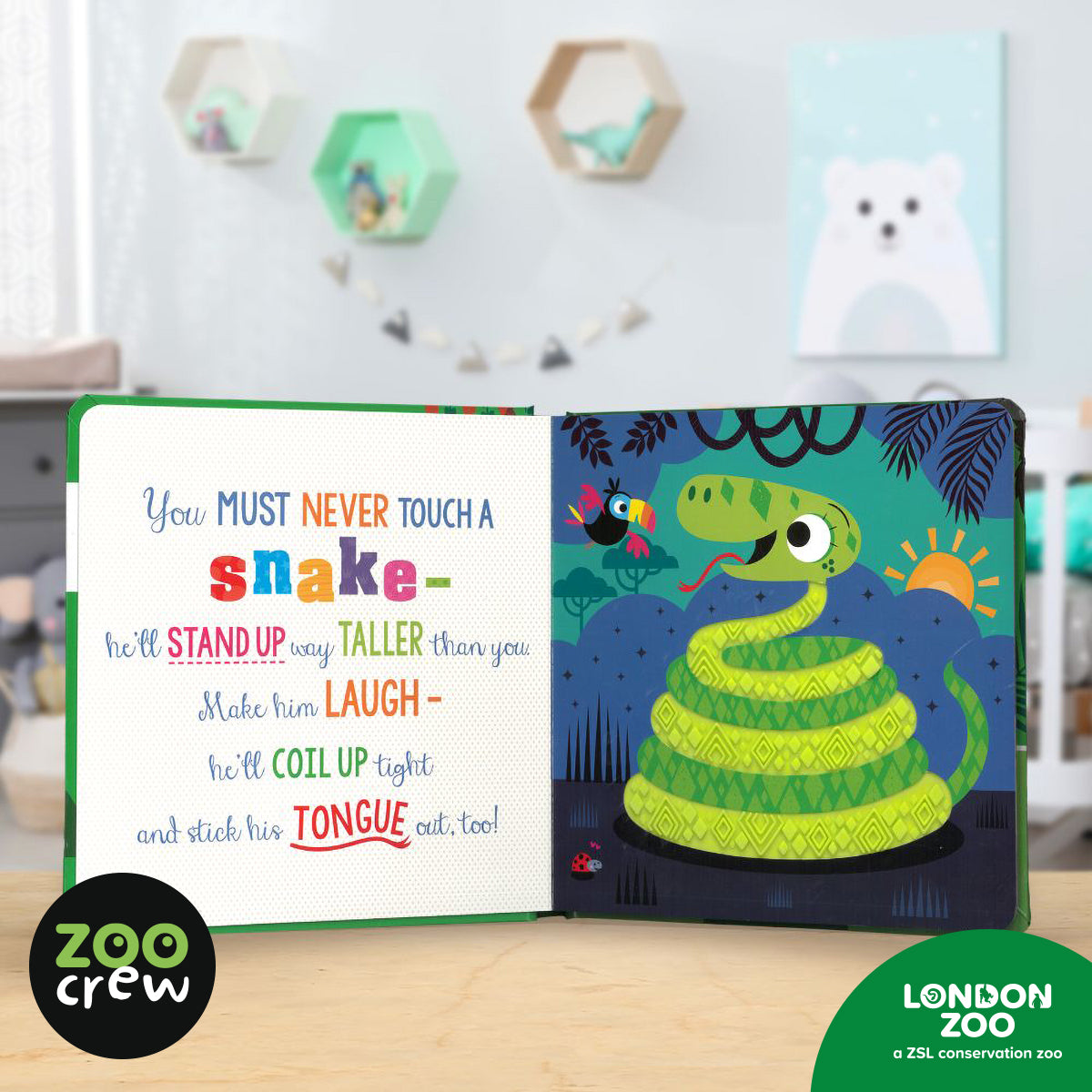 Product image 3 of Never Touch the Zoo Crew!, a board book for ages 0+, by Make Believe Ideas.