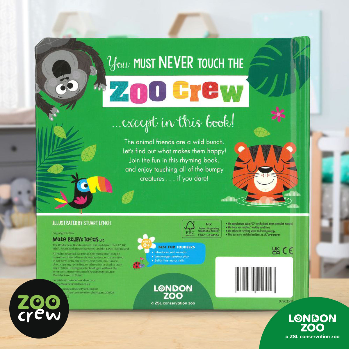 Product image 5 of Never Touch the Zoo Crew!, a board book for ages 0+, by Make Believe Ideas.