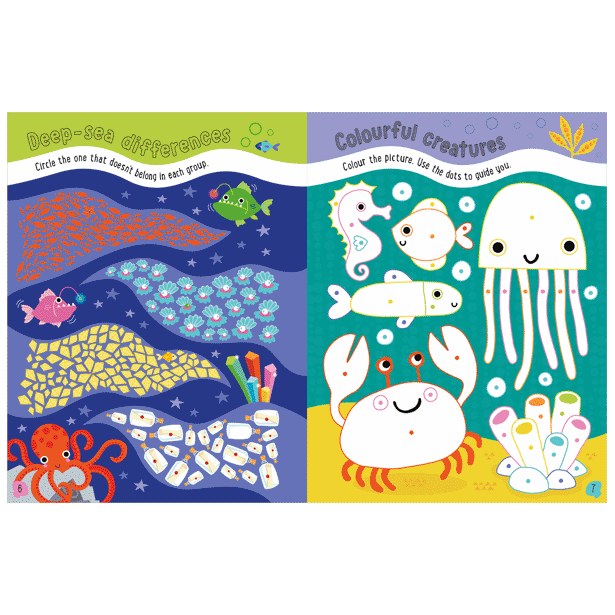 Product image 5 of Ocean Explorer Activity Book, a sticker activity book for ages 4+, by Make Believe Ideas.