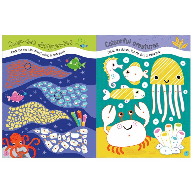 Product image 6 of Ocean Explorer Activity Book, a sticker activity book for ages 4+, by Make Believe Ideas.