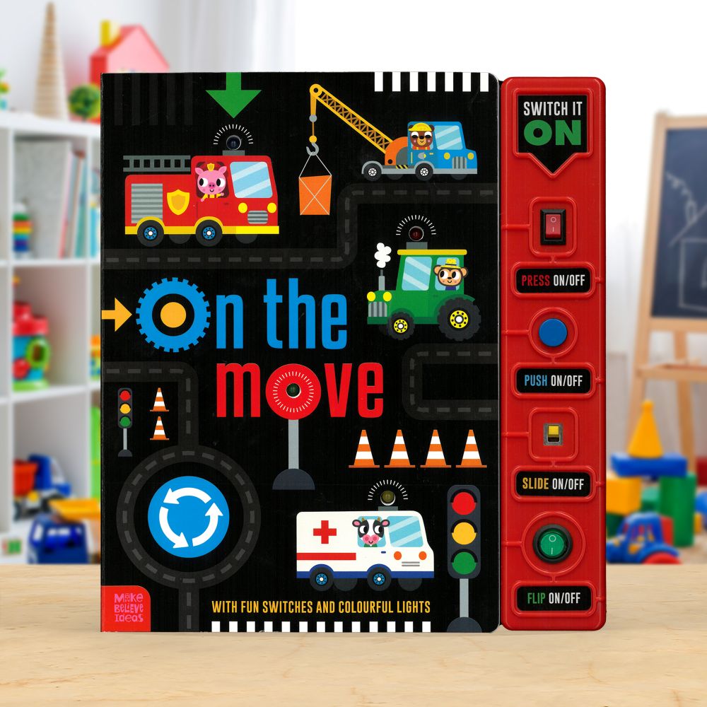 Product image 2 of On the Move, a board book for ages 3+, by Make Believe Ideas.