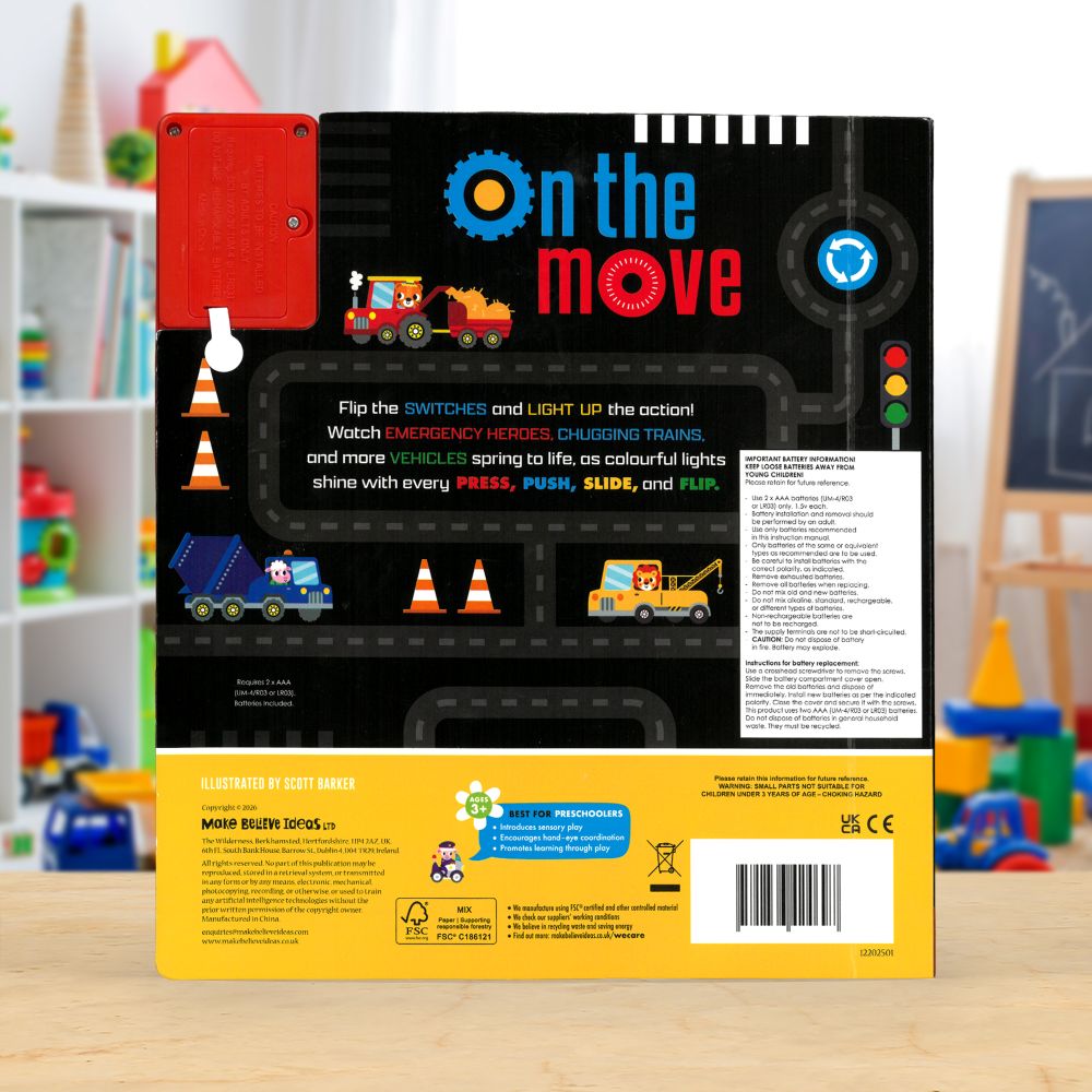 Product image 6 of On the Move, a board book for ages 3+, by Make Believe Ideas.