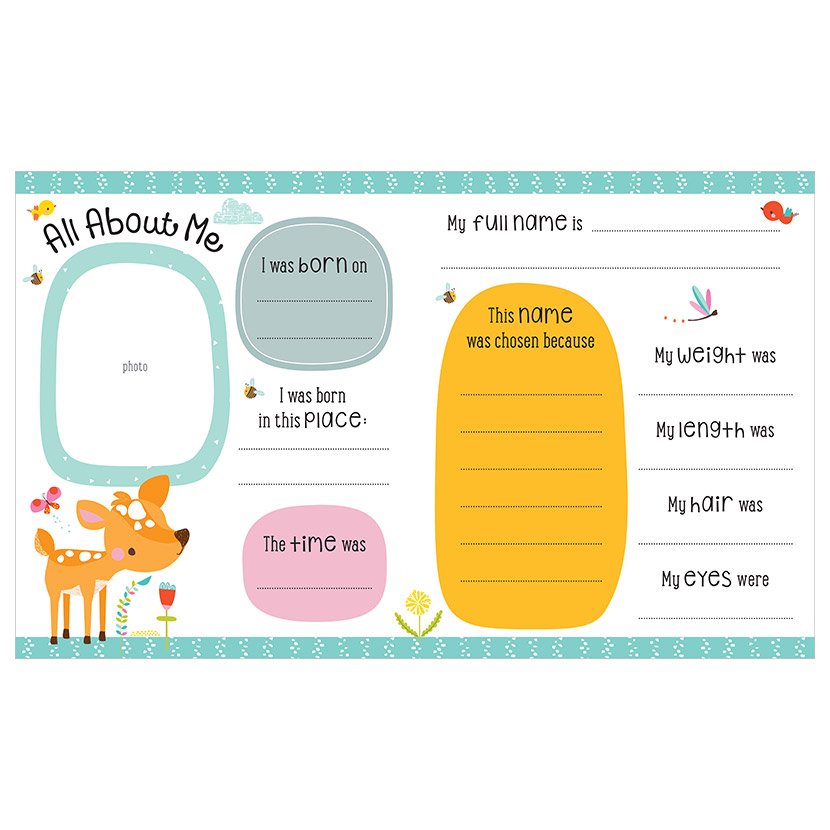 Product image 2 of Petite Boutique My Baby Record Book, a board book for ages 0+, by Make Believe Ideas.